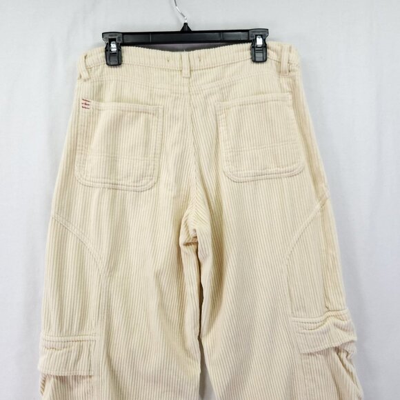 Urban Outfitters BDG Pants Corduroy Size 29 Cargo Wide Leg Baggy Yellow Ivory - Picture 11 of 13